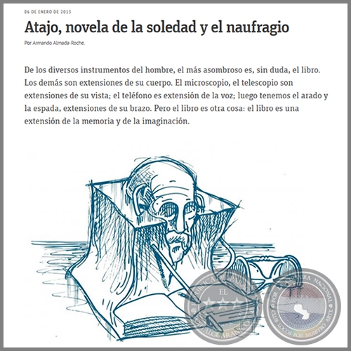 ATAJO, NOVELA DE LA SOLEDAD Y EL NAUFRAGIO - Por ARMANDO ALMADA-ROCHE - Domingo, 06 de Enero de 2013